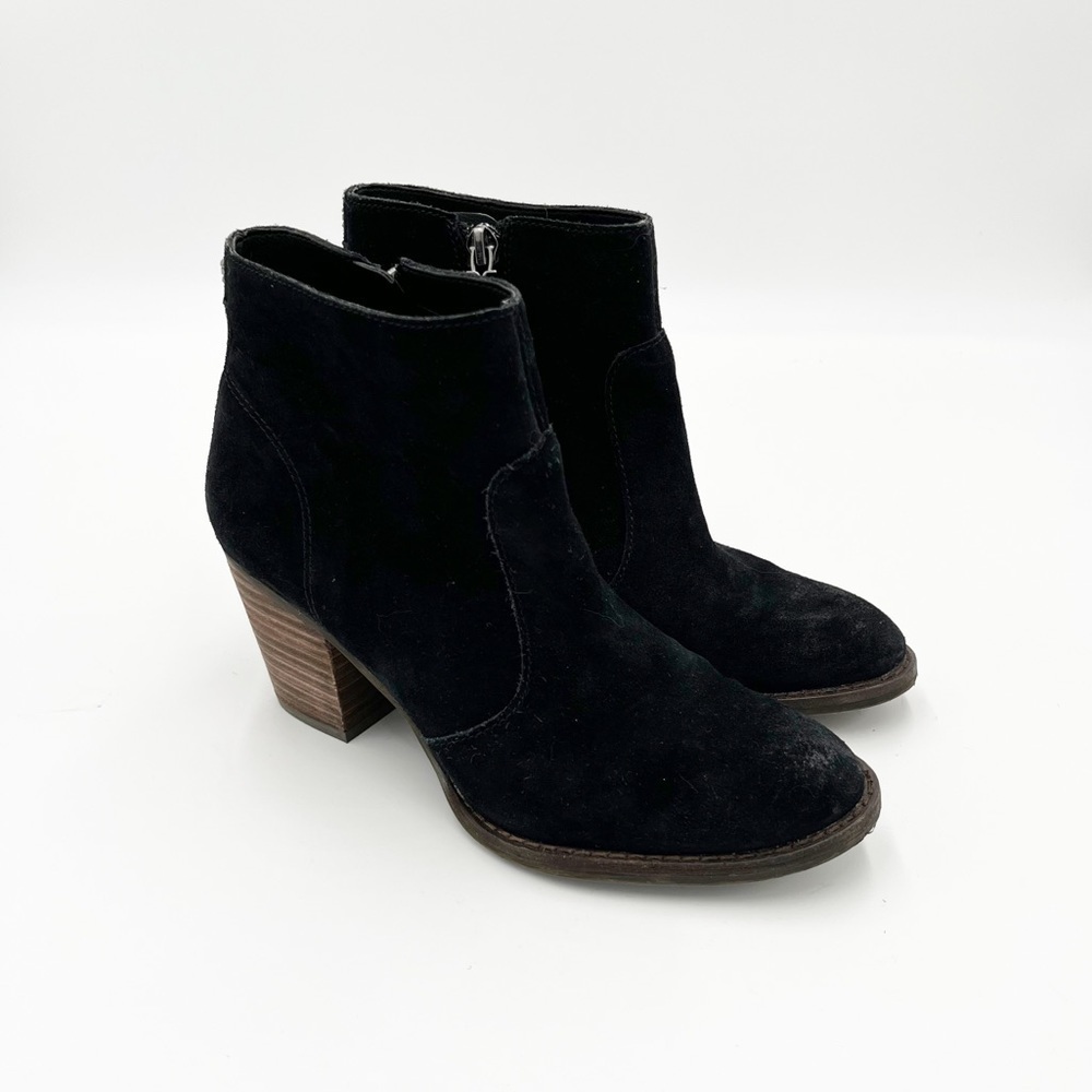 Sam Edelman Black Suede Ankle Boots Size 6
